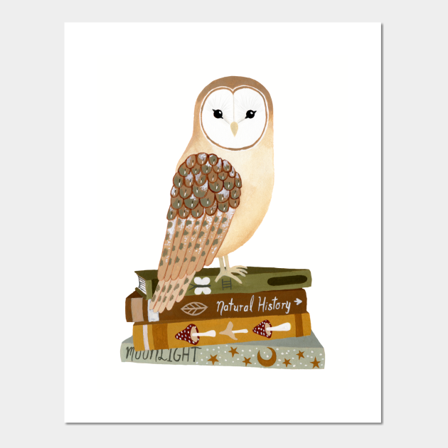 Reading Owl Owl Posters and Art Prints TeePublic